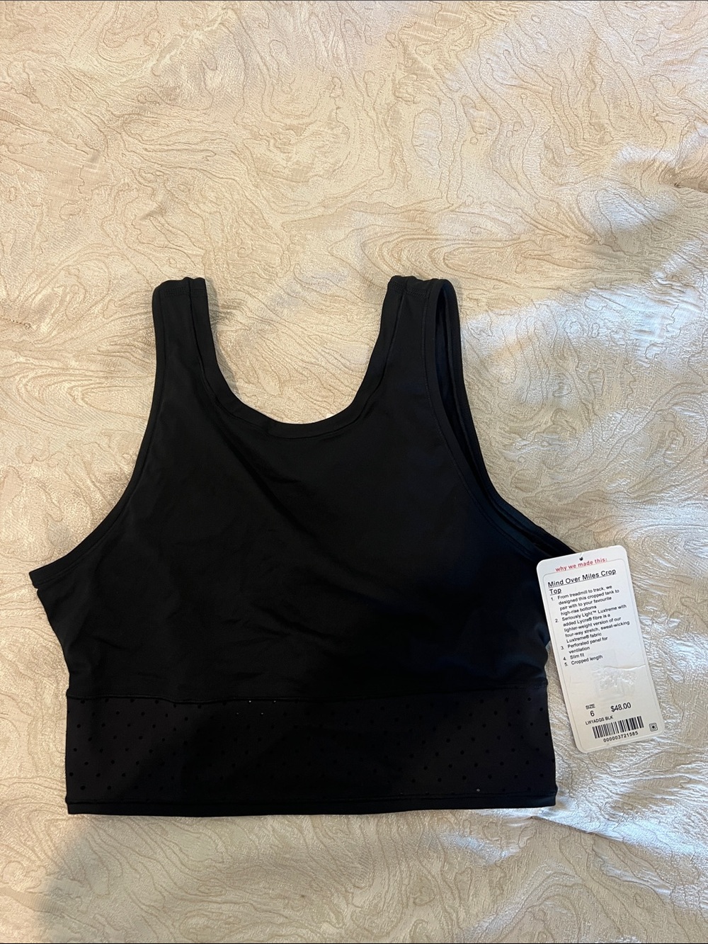 Lululemon Black Women’s Crop Tank Top